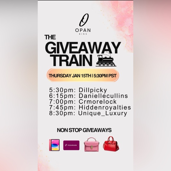 iPad/Designer Bag Givys - Opan Bins Giveaway Train - Picture 6 of 9